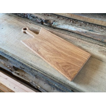 Schneidebrett aus Eiche mit Griff, CNC gefräst, geölt, 45x20x2 cm